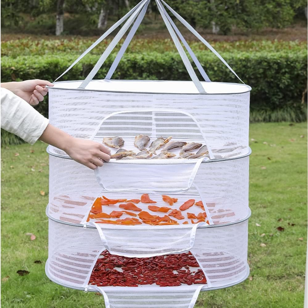 3-Layer Hanging Mesh Drying Rack